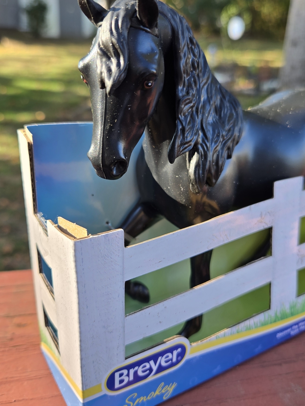 Breyer Paddock Pals Smoky Black Horse Figurine Fence #7816 New with Box!